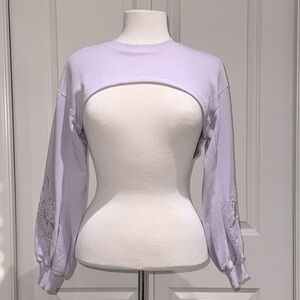 Lavender Cropped Shrug
